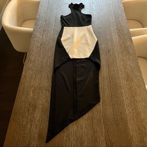 Three Floor black and white asymmetrical dress, xxsmall size 2